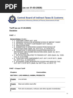 Indian Customs Tariff As On 31-3-2020 All Included Compendium