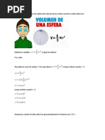 Cuál Es La Razón de Cambio Del Volumen de Una Esfera Cuando Su Radio Mide 5cm