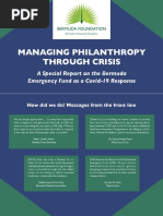 Managing Philanthropy - BCF Covid Special Report 2020