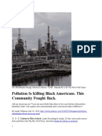 "Pollution Is Killing Black Americans. This Community Fought Back" by Linda Villarosa, July 28, 2020, New York Times