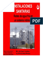 SEMANA 09 - INSTALACIONES - Redes de Agua Fría en Un Sistema Indirecto PDF