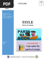 Module English - Parts of The Books