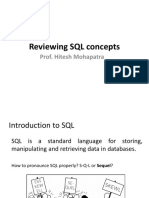 Reviewing SQL Concepts