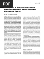 Development of Adaptive Performance Models For Oklahoma Airfield Pavement Management System