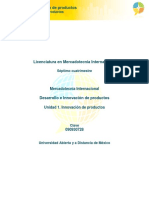 Desarrollo e Innovación de Productos-Unidad 1-Innovación de Productos