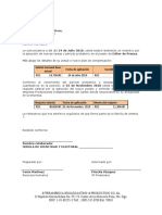 Carta de Ajuste Salarial Promocion Interna