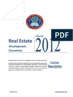 Real Estate: Development Economics