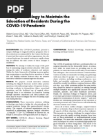 Uso de Tecnología para Mantener La Educación de Los Residentes Durante La Pandemia de COVID-19