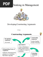 Critical Thinking in Management: Developing/Constructing Arguments