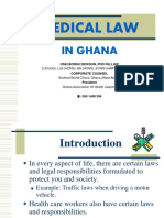 MEDICAL LAW - OB DICKSON PRESIDENT GHANA ASSOCIATION OF HEALTH LAWYERS - Training