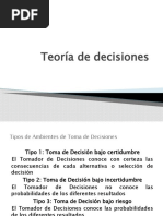 Teoría de Decisiones Hoy