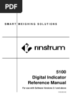 5100 Digital Indicator Reference Manual: For Use With Software Versions 3.1 and Above