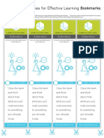 Six Strategies For Effective Learning Bookmarks: Elaboration Elaboration Elaboration Elaboration