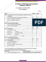 CBSE Class 12 Revised Accountancy Syllabus 2020-21