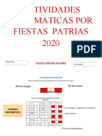 Actividades Matemáticas Por Fiestas Patrias 3er-Año