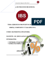 Ejercicios de Interes Simple-Compuesto y Tasa Efectiva