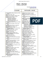 English-Portuguese Glossary About Fruit