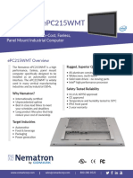 Nematron ePC215WMT: 21.5" Widescreen, Low-Cost, Fanless, Panel Mount Industrial Computer