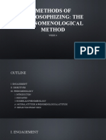 Methods of Philosophizing: The Phenomenological Method: Week 4