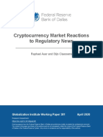 Cryptocurrency Market Reactions To Regulatory News: Raphael Auer and Stijn Claessens