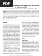 Load-Settlement Response of Rectangular and Circular Piles in Multilayered Soil