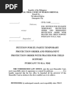 Sample Petition For Temporary Protection Order