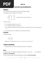 Unit Six Matrices and Determinants: Example