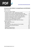 IB Interview Guide, Module 4: Leveraged Buyouts and LBO Models