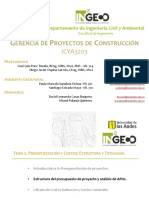 Tema 2.2 Presupuestación y Costos Estructura y APUs