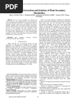 Review On Extraction and Isolation of Plant Secondary Metabolites