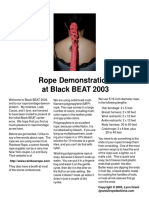 Rope Demonstration at Black BEAT 2003