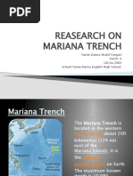 Reasearch On Mariana Trench