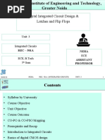 Digital Integrated Circuit Design & Latches and Flip Flops: Unit: 3