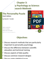 Personality Psychology As Science: Research Methods: Sixth Edition