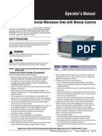 Operator's Manual: Heavy-Duty Commercial Microwave Oven With Manual Controls