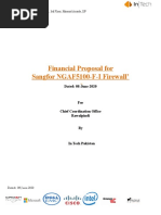 Financial Proposal For Sangfor NGAF5100-F-I Firewall': Dated: 08-June-2020