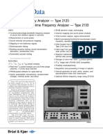 Product Data: Real-Time Frequency Analyzer - Type 2123 Dual Channel Real-Time Frequency Analyzer - Type 2133