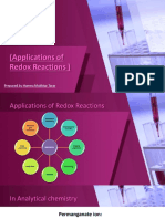 Applications of Redox Reactions