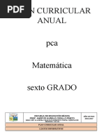 ESTE PLAN CURRICULAR ANUAL MATEMATICA - 2016 6to DOS