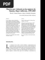 Muertes Por Violencia en Las Mujeres