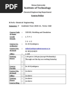 Institute of Technology: Course Policy