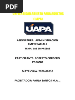 Administracion de Empresas Tarea 3