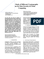 Comparative Study of Different Cryptographic Algorithms For Data Security in Cloud Computing