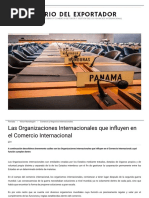 Unidad 2. Recurso 2. Enlace Web. Las Organizaciones Internacionales Que Influyen en El Comercio Internacional