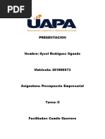 Tarea Ii Presupuesto Empresarial