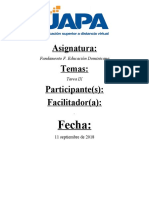 Tarea Ix Fundamento F. e Historico de La Educacion