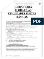 Pruebas para Valorar Las Cualidades Fisicas Básicas