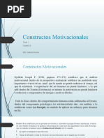 Constructos Motivacionales: Tema 2 Unidad III