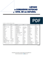 Listado de Comandos Autocad y Civil 3D Español e Ingles