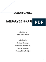 Labor 2018 2019 Case Digest